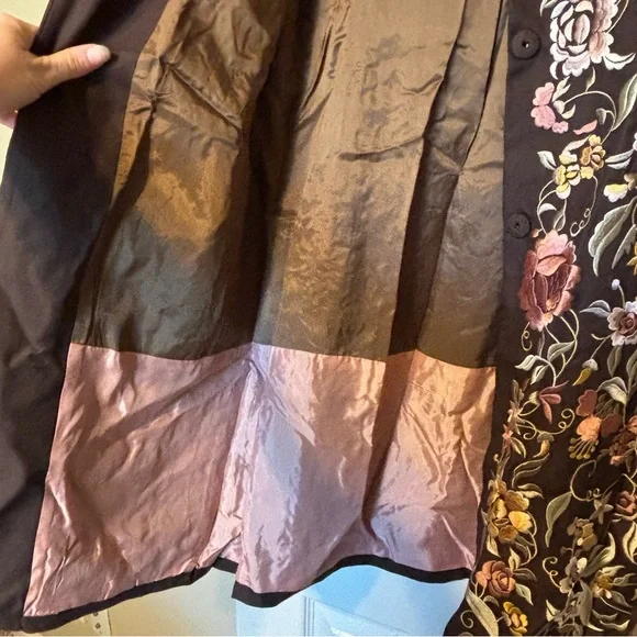 Johnny Was Biya Floral Embroidered Long Coat - Picture 7 of 12